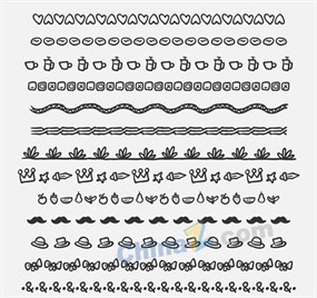 卡通元素花边矢量设计